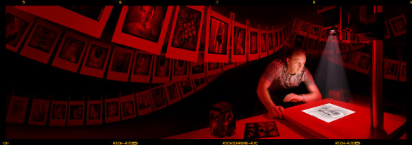 Self portrait in Darkroom